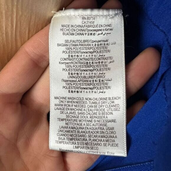 BCBG Maxazria Size 0 Blue Cutout Formal Wear Maxi Dress Gown Ruffled Swifty - Picture 12 of 15